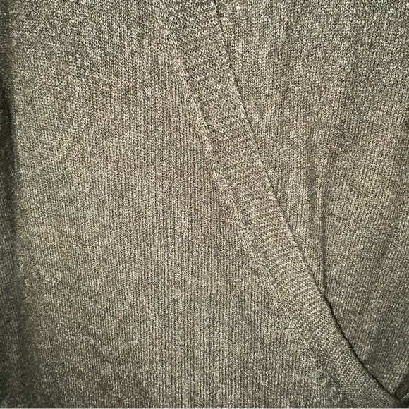 Wool Crossover Faux Wrap Sweater in Olive Green - Picture 8 of 10